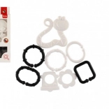 Animal Teether with Pendants Black and White