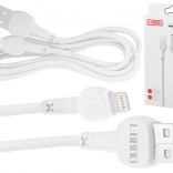 L-BRNO Kabel Lightning Schnelllade-USB-A weiß