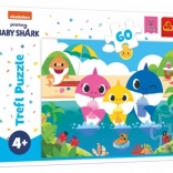 Puzzle Baby Shark – famille de requins en vacances, 60 pièces (33 × 22 cm)