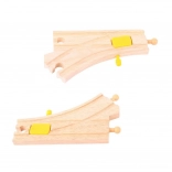 Aiguillage en Bois pour Circuits de Train Bigjigs Rail 2 Pièces