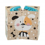 Cheerful Animals Wooden Stacking Blocks CUBIKA