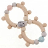 Hess rammelaar achtvorm met bel in pastelkleuren