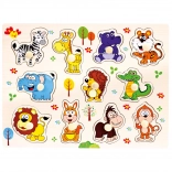 Bino wooden safari puzzle 11 pieces