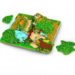 Wonderworld wooden puzzle Peekaboo – double-layer animal puzzle