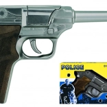 Police pistol silver metal 8 shots