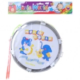 Plastic drum with animals for children