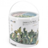 PolarB Wooden Building Set – Modern City, 56 Blocks