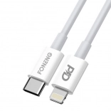 FONENG X31 USB‑C-auf‑Lightning‑Kabel 2 m 3 A 20 W weiß