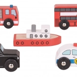 Bigjigs Rail city vehicles – wooden set