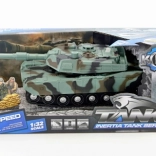 Battery-Powered Toy Tank with Dark Camouflage 1:32