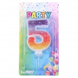 Party Candle Number 5 Stars