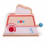 Wooden toaster for kids' play kitchen BIGJIGS TOYS