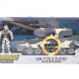 Set militaire avec char à piles avec sons et lumières