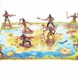 Native American Figures with Map