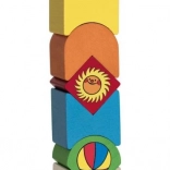 Jouet pyramidal en bois avec la Petite Taupe