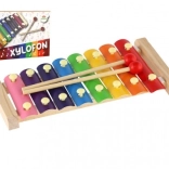 Children's xylophone made of wood and metal with mallets 24 cm