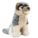 Loup en peluche assis 20 cm