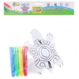 Coloring Turtle – reusable plush animal with markers