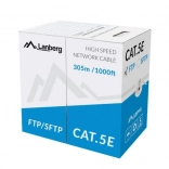 FTP Network Cable Cat.5e CU 305 m, solid conductor, gray