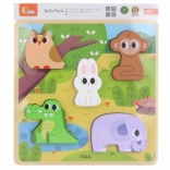 Wooden tactile puzzle Forest Animals VIGA