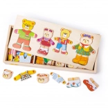 Bigjigs Toys Dress-Up Puzzle Bear Family