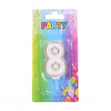 Party Candle Number 8 - Gold