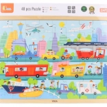 Wooden Transport Puzzle 48 Pieces