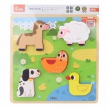 Wooden insert puzzle farm for children VIGA