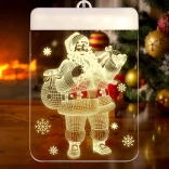 Weihnachtliche 3D-Glasdekoration für das Fenster