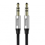 Audiokabel 3,5 mm AUX BASEUS Yiven, 1 m, zwart‑zilver