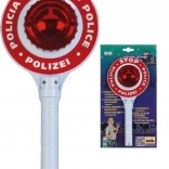 Police signaling paddle with battery-powered light