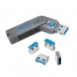 LOGILINK USB-Port-Blocker mit Schlüssel – 4er-Set