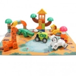 Wooden Blocks and Puzzle - Safari Top Bright
