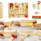 Wooden Tool Set for Kids in a Toolbox - 30pcs
