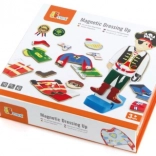 VIGA magnetic wooden dress-up game – boy, 8 characters