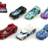 Metal sports toy car 8 cm with flywheel – assorted colors, 12 pcs in a box