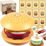 Wooden Burger with Sorter and Cards KRUZZEL