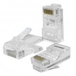 Modular Connectors RJ45 CAT6 UTP, Gold-Plated Contacts, 100 pcs