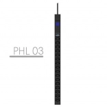 Rack-PDU 19" 10 A, 16× IEC C13, 3 m IEC C14, mit Messgerät, vertikal, schwarz