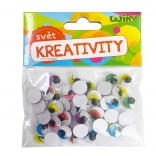 Bunte bewegliche Augen 12 mm