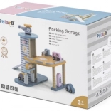 Wooden Garage with Helicopter and Toy Cars by Viga PolarB