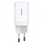 Schnellladegerät BASEUS Super Si Pro 30W USB-C + USB weiß