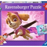Ravensburger puzzle Paw Patrol Skye and Everest 2×24 pieces