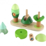 Wooden Stacking Trees Little Forest Classic World, 16 pieces