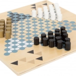 small foot Game Barricades and Halma Gold Edition – double-sided wooden board game