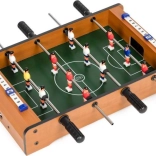 Children's table football with wooden construction and two balls