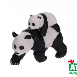Figur Panda mit Jungtier 8 cm