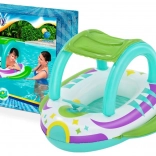 Inflatable kids’ boat with sunshade and steering wheel BESTWAY Space Splash