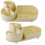 Cosmetica-organizer met draaimechanisme beige