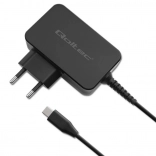 Qoltec GaN USB‑C Ladegerät 65 W Schwarz